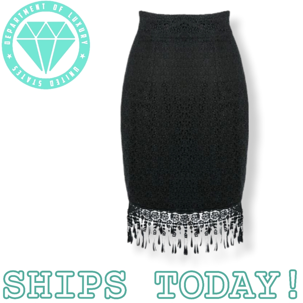 Lena Hoschek Bongo Skirt Lace Pencil Morticia Wednesday Addams Lydia Beetlejuice